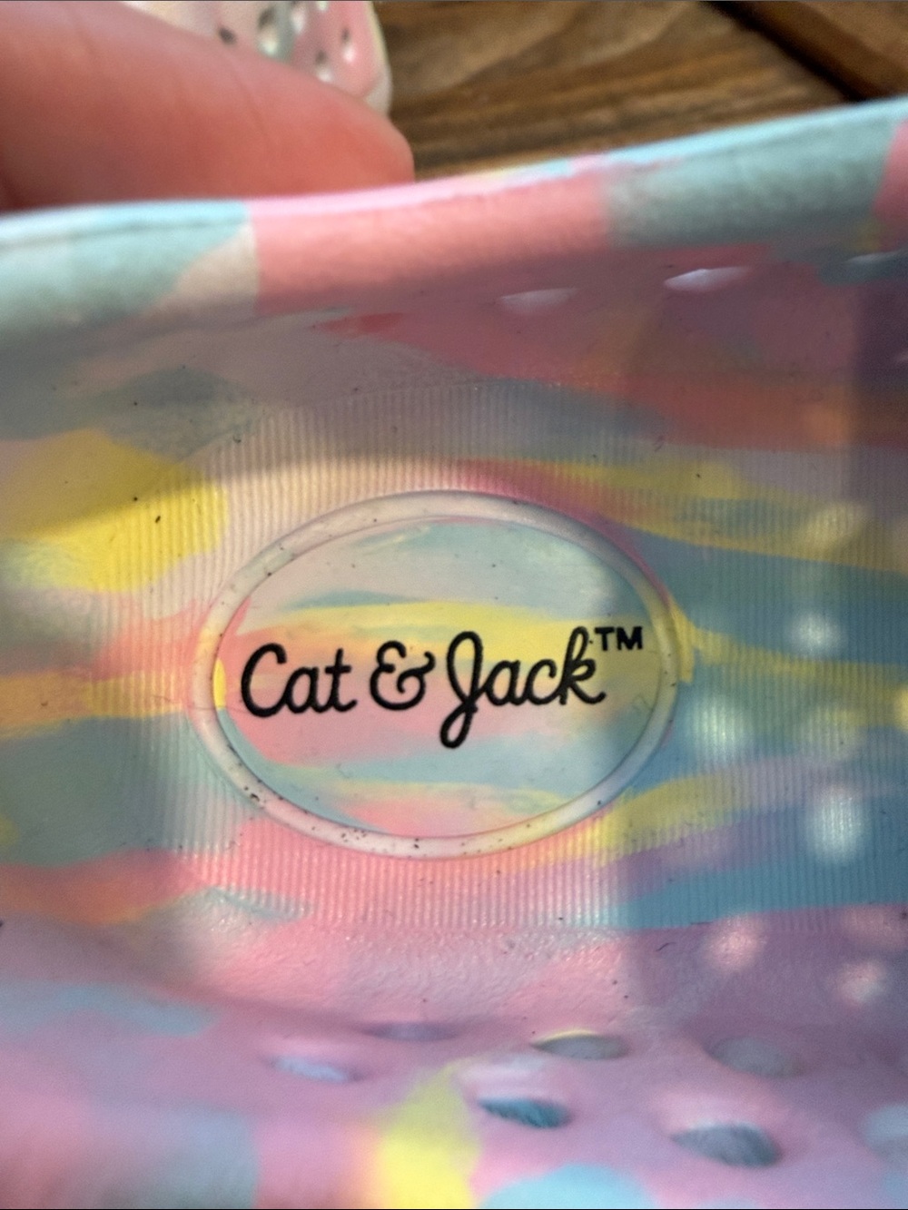 Cat & Jack Pastel Tie-Dye Slip-On Water Shoes - Pink, Blue, Yellow Size 5 New - Picture 2 of 7